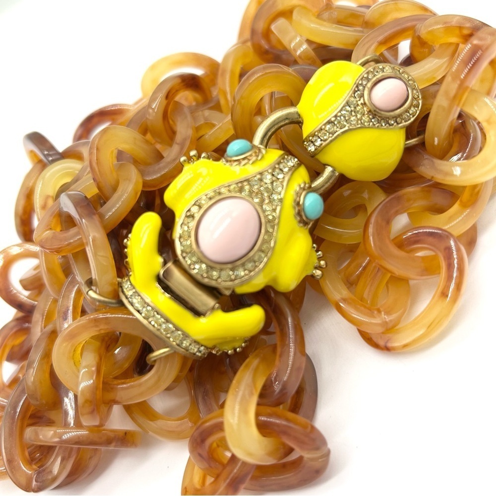 J. Crew Frog Clasp Tortoise Link Necklace